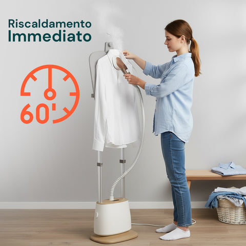 Ferro da Stiro a Vapore Verticale  1580W con Accessori e Serbatoio 1500ml