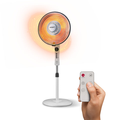 Stufa a Parabola Flux 1100W al Carbonio con Telecomando e Timer