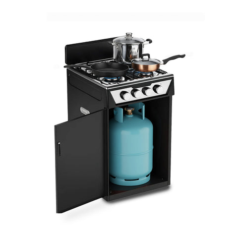 Cucina a Gas 4 Fuochi con Vano Portabombola – Per Interni ed Esterni