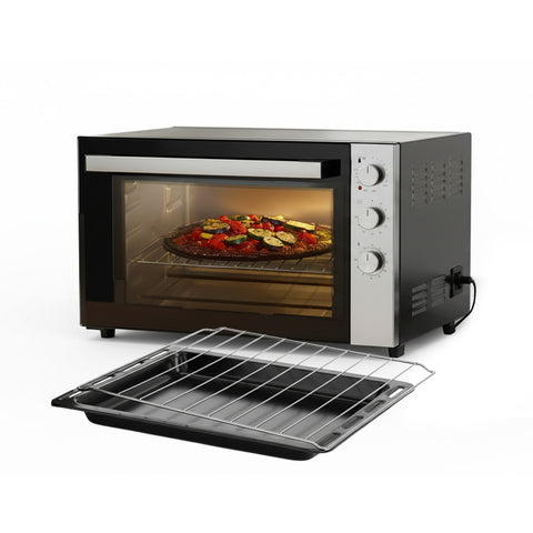 Forno Elettrico Ventilato 70L Acciaio Inox con Timer e Termostato