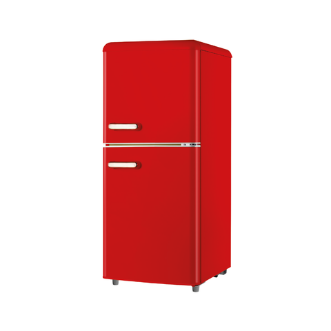 Frigorifero Doppia Porta Retro 110l Rosso