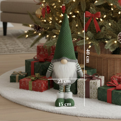 Gnomo Natalizio per Decorazione da 40 cm Rosso o Verde in Vari Outfit