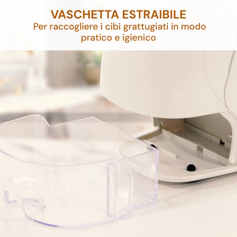 Grattugia Elettrica Con Vaschetta Porta Formaggio Estraibile 250w