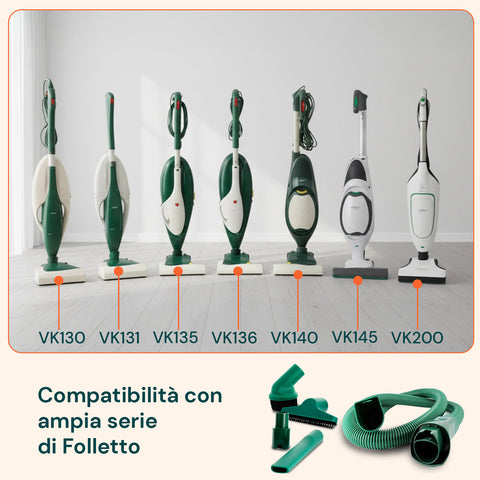 Kit Accessori + Tubo Flessibile VK130-VK150 – Ricambi Compatibili Folletto