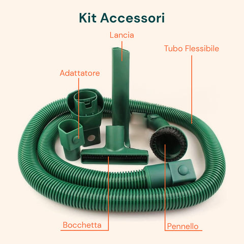 Kit Accessori + Tubo Flessibile VK130-VK150 – Ricambi Compatibili Folletto