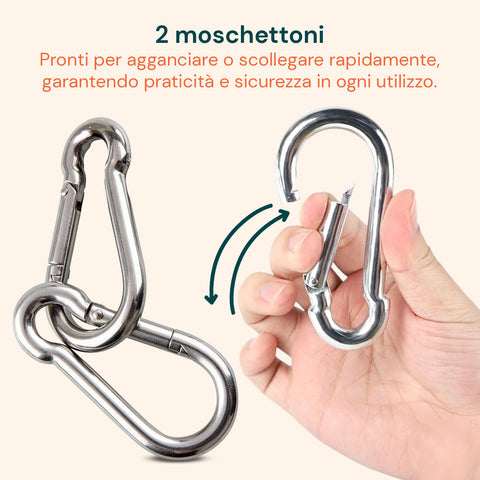 Kit Carrucola in Acciaio Inox con Fune 20 m – Resistente e Completo di Accessori