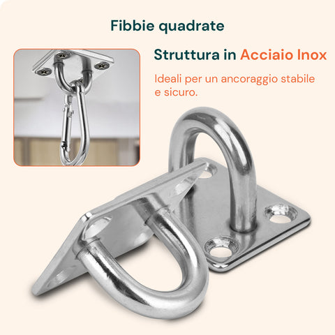 Kit Carrucola in Acciaio Inox con Fune 20 m – Resistente e Completo di Accessori