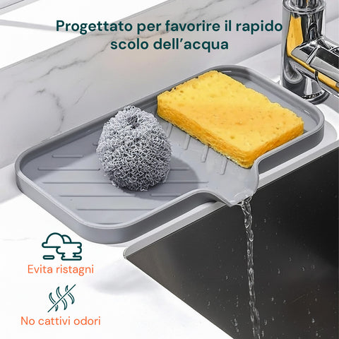 Set Silicone Cucina 5 Pezzi – Tappetino Lavello e Spugne Ultra-Assorbenti
