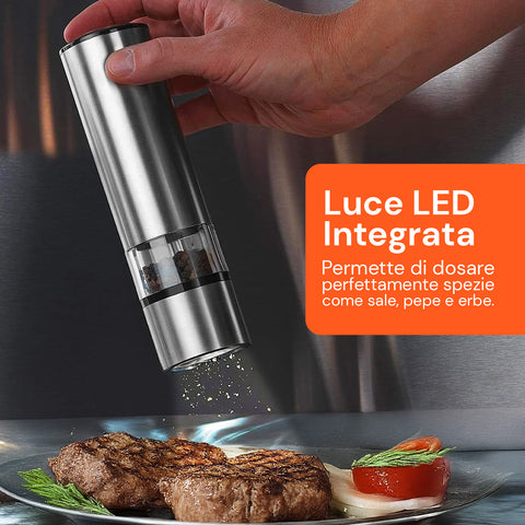 Macinaspezie Cordless A Batteria Con Luce Led