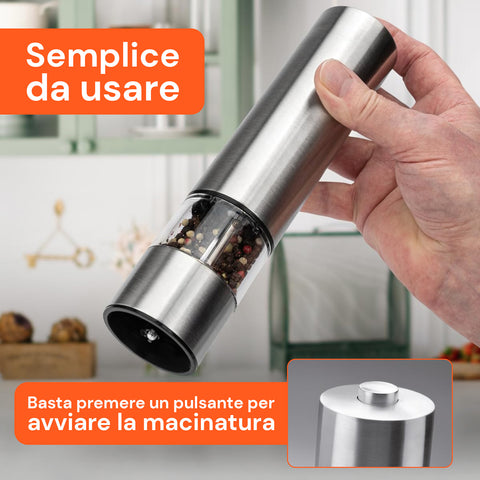 Macinaspezie Cordless A Batteria Con Luce Led