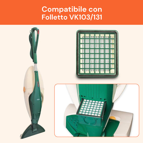 Filtro Igienico VK130 VK131 Compatibile Folletto – Ricambio in Busta