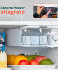 Reparto freezer integrato con ghiaccio e termostato regolabile per temperatura personalizzabile, perfetto per gelati e surgelati
