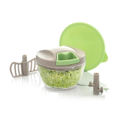 Tritatutto Manuale da Cucina Compatto con 4 Livelli di Taglio Regolabili