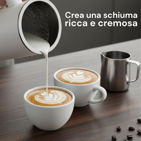 Montalatte Elettrico 6 in 1 Inox: Schiuma Perfetta per Cappuccino Montalatte Elettrico 6 in 1 Inox: Schiuma Perfetta per Cappuccino