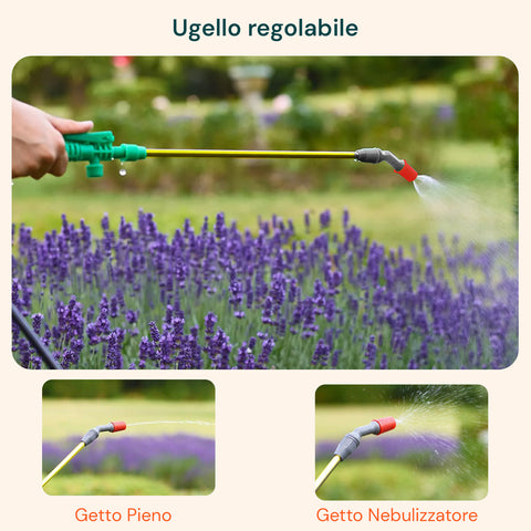 Vaporizzatore a Pressione 8L con Lancia in Fibra di Vetro e Ugello Regolabile