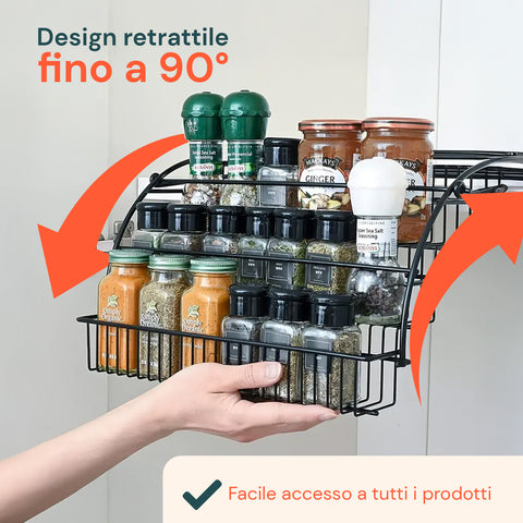 Scaffale Pieghevole 3 Ripiani in Metallo Nero – Robusto e Pratico