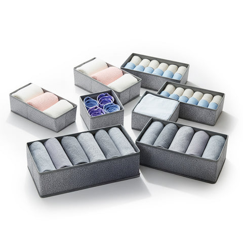 Organizer per Cassetti in TNT – Set 8 Pezzi Varie Dimensioni per Armadi e Comò