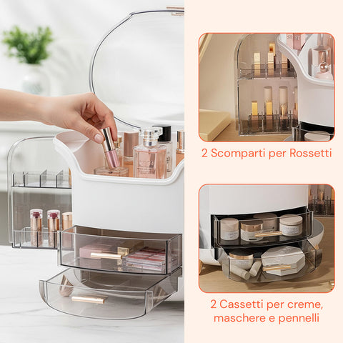 Organizer Make Up Inclinato a Gradini – Design Moderno e Funzionale