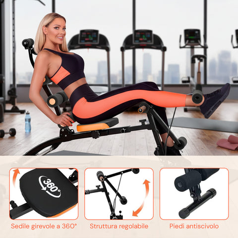 Panca Pieghevole Multifunzione 22 in 1 – Allenamento Addominali, Braccia e Gambe