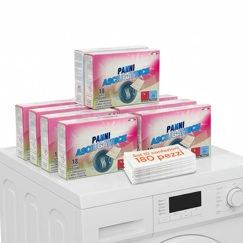 Panni Asciugatrice Profumati e Ammorbidenti – Anti Pelucchi, 18/180 Pezzi