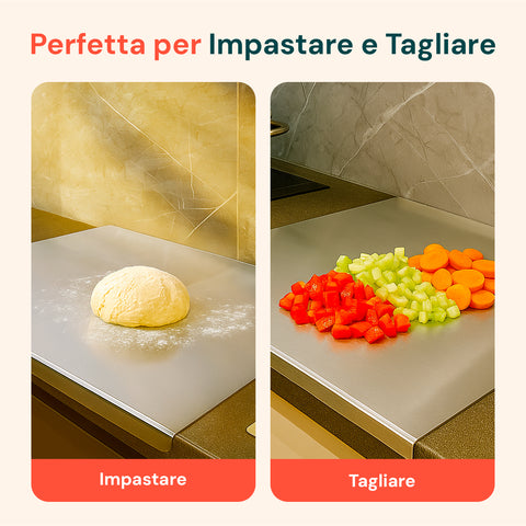 Spianatoia per Impasto in Acciaio Inox 304 Satinato con Piegatura 2 cm