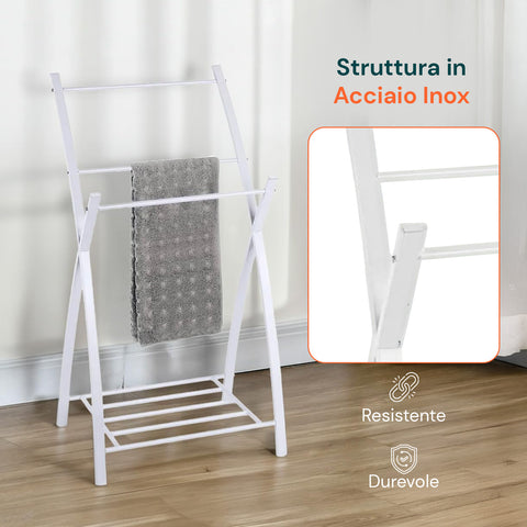 Piantana Porta Asciugamani Viva Bianco