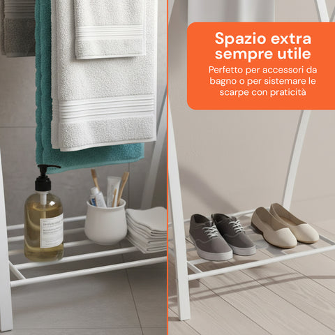 Piantana Porta Asciugamani Viva Bianco