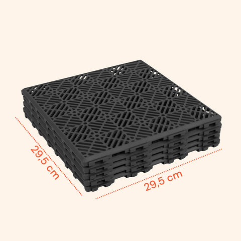 Set 50 Piastrelle a Incastro – Antiscivolo e Drenanti 29,5x29,5 cm