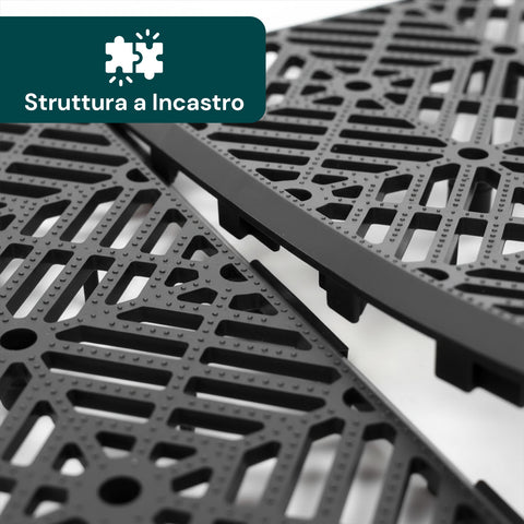 Set 50 Piastrelle a Incastro – Antiscivolo e Drenanti 29,5x29,5 cm