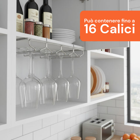 Porta Calici In Metallo 34,5x50x9,5cm