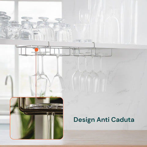 Porta Calici In Metallo 34,5x50x9,5cm