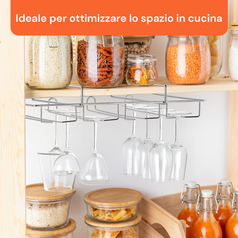 Porta Calici In Metallo 34,5x50x9,5cm