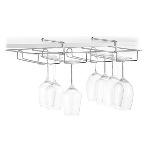 Portabicchieri in Metallo Cromato – Capacità 16 Calici, Resistente e Salvaspazio