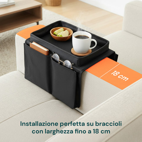 Organizer da Divano con Scomparto Rigido – Porta Telecomandi e Accessori