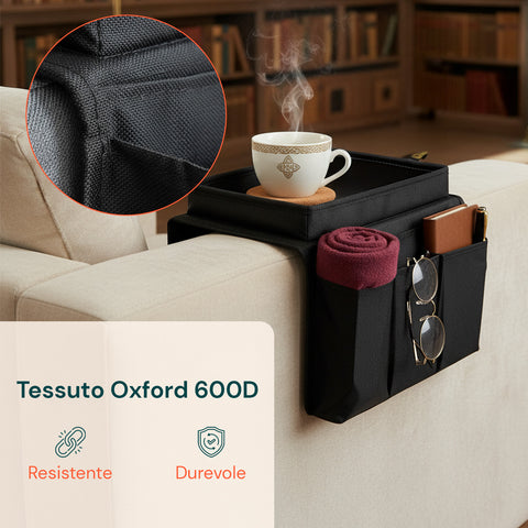 Organizer da Divano con Scomparto Rigido – Porta Telecomandi e Accessori