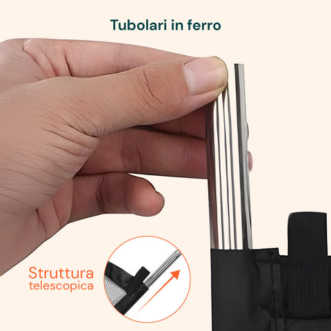 Barriera Protettiva per Animali – Rete 140x72 cm in Ferro con 4 Ganci Inclusi