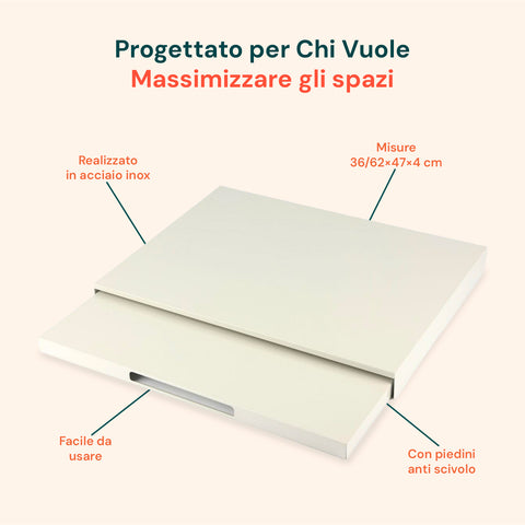 Organizer da Cucina con Ripiano Estraibile Salvaspazio per Forno a Microonde