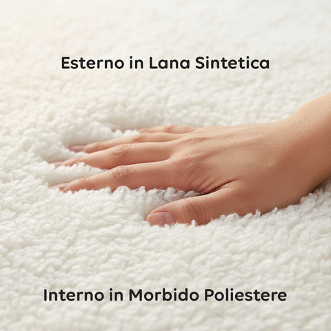 Coperta Elettrica Riscaldata Coprimaterasso in Lana Sintetica - Timer e 9 Temperature