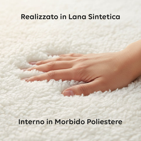 Coperta Elettrica Riscaldata Coprimaterasso in Lana Sintetica - Timer e 9 Temperature