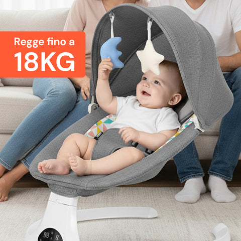 Sdraietta Multifunzione per Neonati – Altalena Intelligente con Musica e Giochi