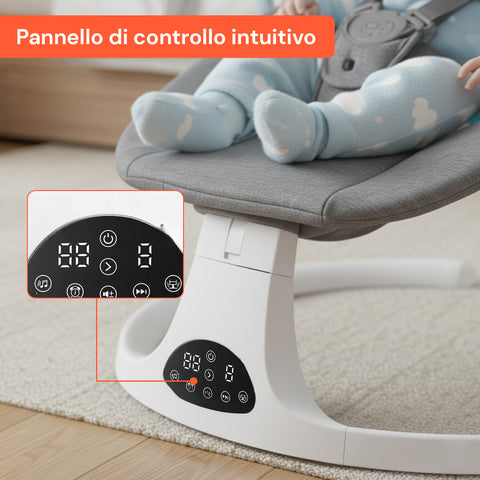 Sdraietta Multifunzione per Neonati – Altalena Intelligente con Musica e Giochi