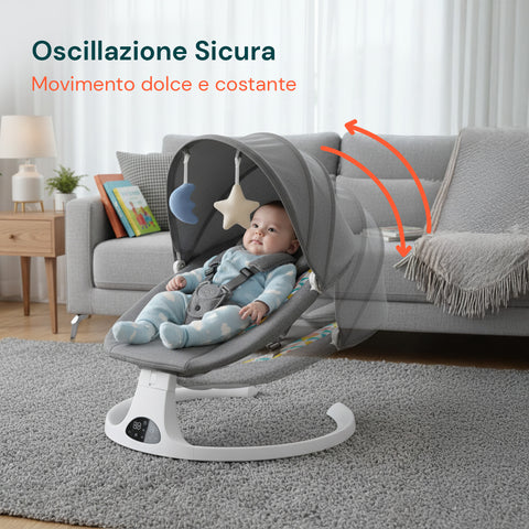 Sdraietta Multifunzione per Neonati – Altalena Intelligente con Musica e Giochi