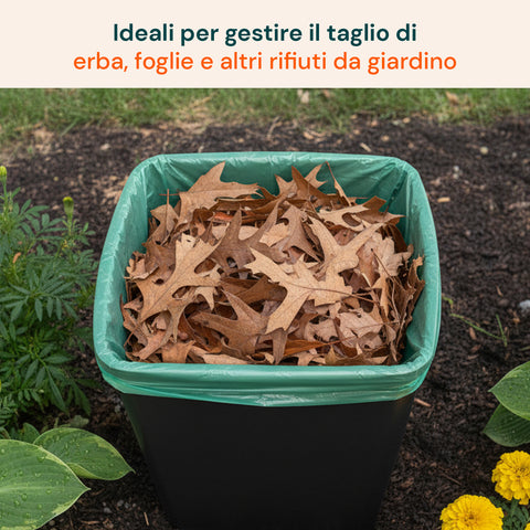 Sacchi Per la Spazzatura Con Manico A Cravatta Set da 10 50l