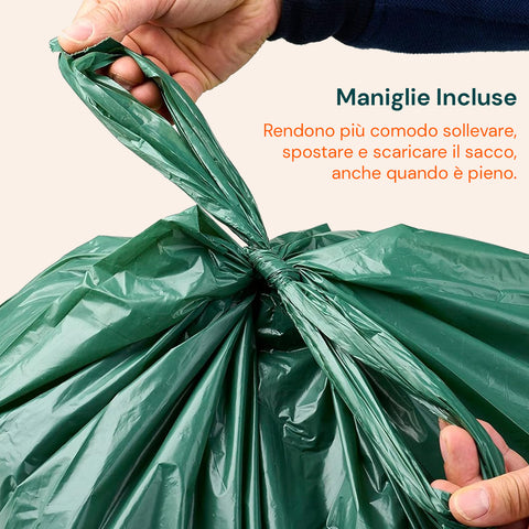 Sacchi Per la Spazzatura Con Manico A Cravatta Set da 10 50l