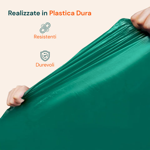 Sacchi Per la Spazzatura Con Manico A Cravatta Set da 10 50l