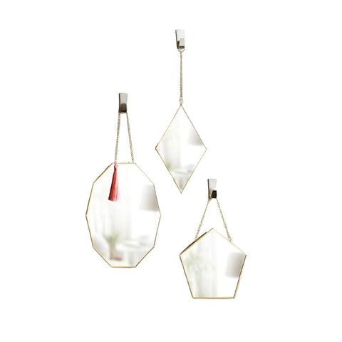 Set Specchi Moderni con Cornice in Ferro – Diamante, Rombo e Pentagono