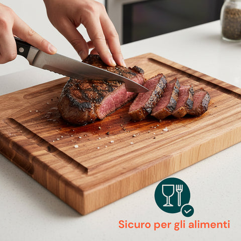 Set 4 Taglieri in Legno di Acacia – Design Robusto Anti Umidità