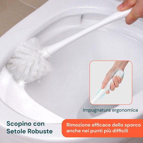 Set WC 3 in 1 con Scopino, Sturalavandino e Base Salvaspazio Igienica