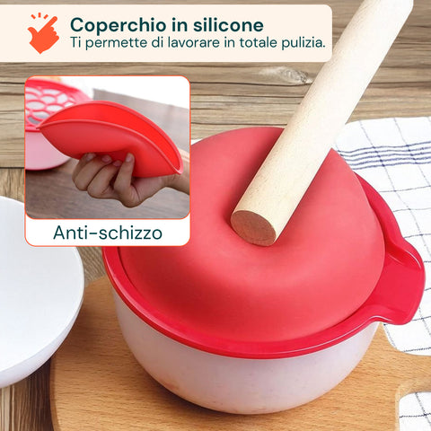 Sgranatore di Melograno con Coperchio, Griglia Antischizzo e Ciotola