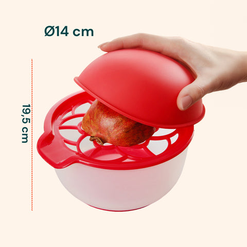 Sgranatore di Melograno con Coperchio, Griglia Antischizzo e Ciotola